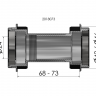 Каретка Elvedes BB30, Pressfit BB30 Shimano, 68x42 mm, 68x46 mm