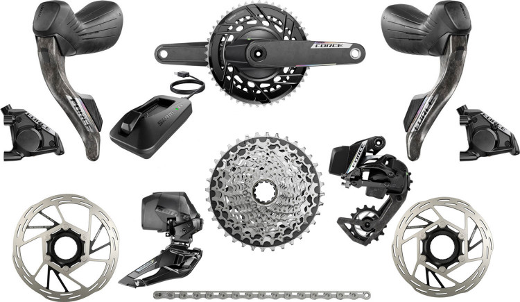 Группа оборудования Sram Force E1 48-35T Powermeter Carbon AXS 12-speed