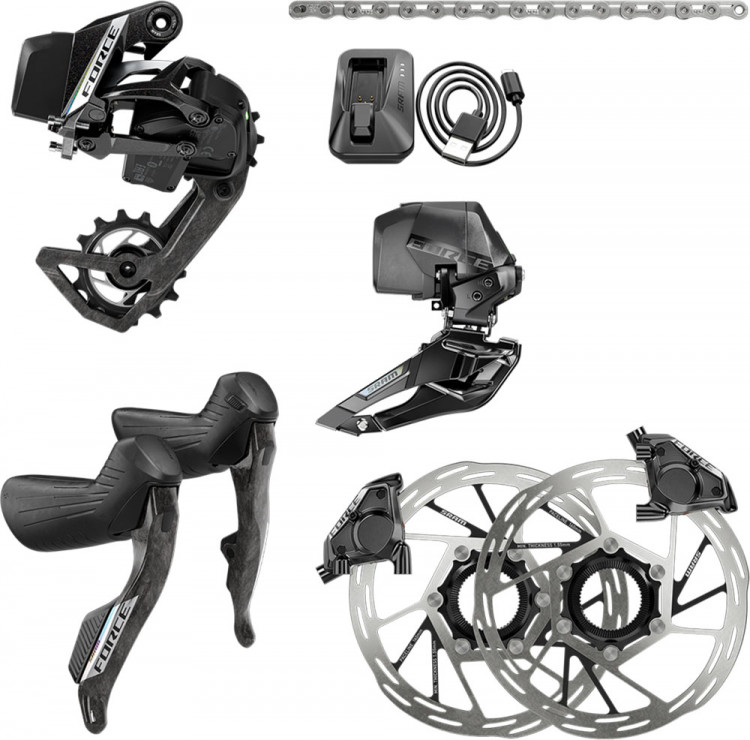 Группа оборудования Sram Force AXS eTap® E1 2x12-speed Centerlock Upgrade Kit